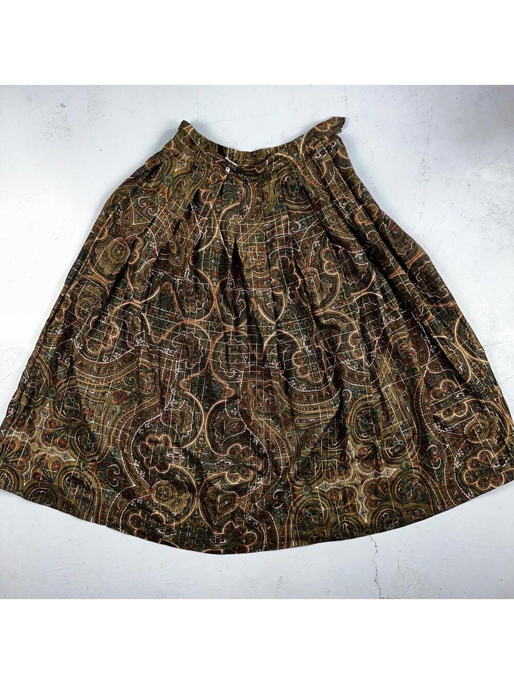VTG Stanley Blacker Skirt 10 Plaid Wool Midi Light Academia Granny Classiccore